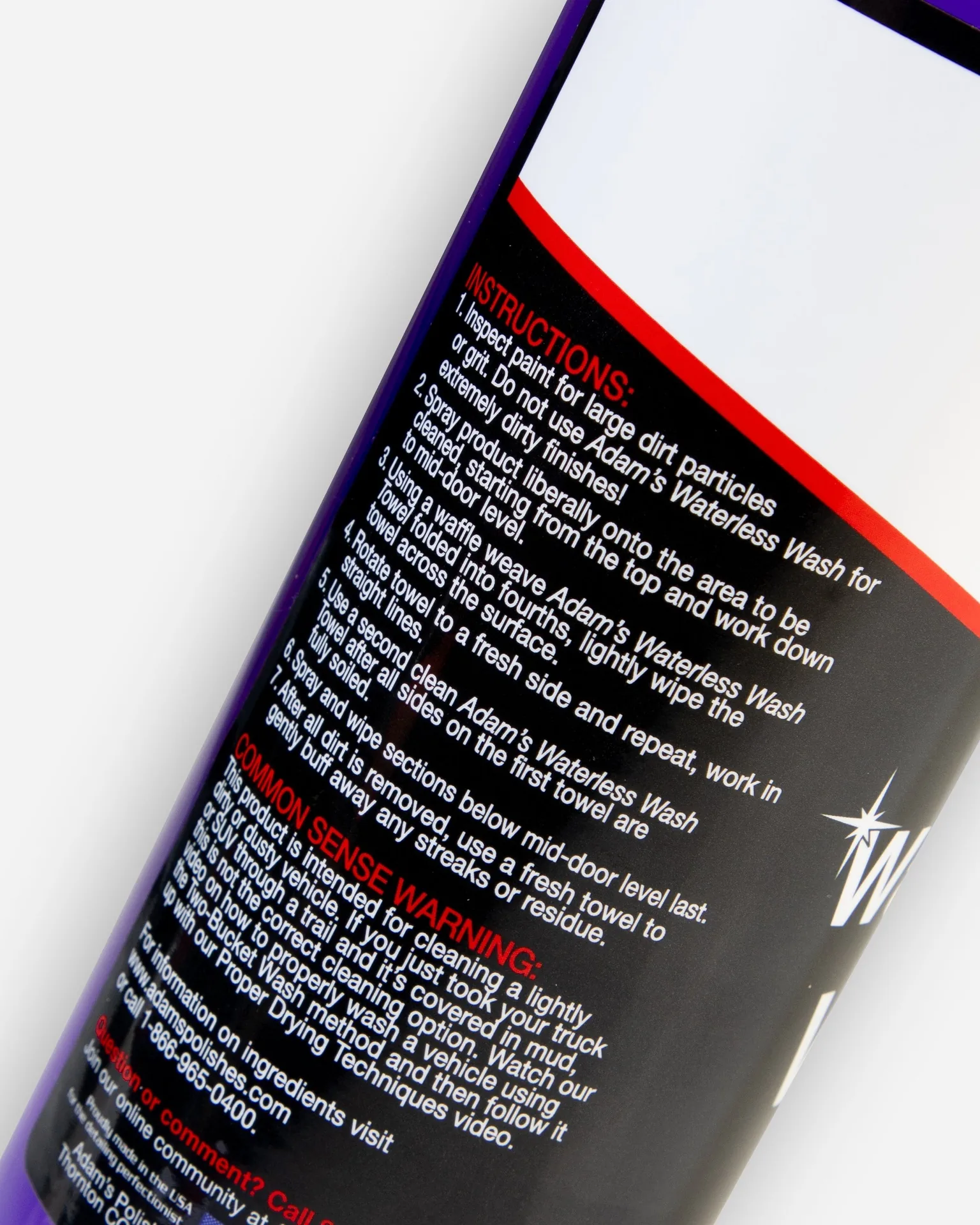 Adam's Waterless Wash - 16oz